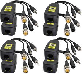 Aaotokk A-000019 Bnc To Rj45 Transmitter Transceiver Dc Power Passive Audio Video Balun Hd-cvi