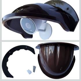 Ade Advanced Optics 790946509322 Sunshade Rainshade Protector Cover Shield For Outdoor Security Camera-coffee