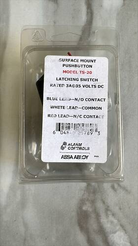 Ts-20d Alarm Controls New Ts-20 Surface Mount Pushbutton Latching Switch