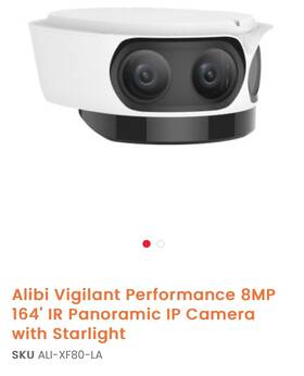 Ali-xf80-la Alibi Vigilant Performance 8mp 164ft Ir Panoramic Ip Camerawith Starlight New