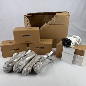 I51de Annke I61de Lot Of 4 New Open Box Security Camera Network Bullet With Cables