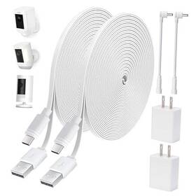 Aothaigro 724164942302 26ft Power Cord And Adapter For Ring Spotlight Cam Pro/plus Battery Stick Up