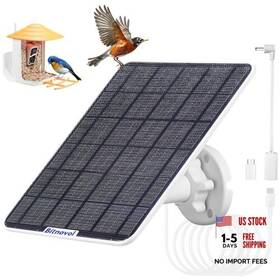 Bitnovol Dc-6w-t Solar Panel For Bird Feeder Camera - Usb C Monocrystalline Silicon 6w