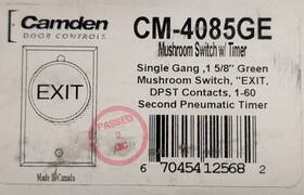 Cm-4085ge Camden Green Mushroom Push/exit Button