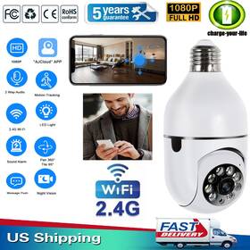 219592 Chargeyourlife 2mp Ip E27 Light Bulb Camera 1080p Wi-fi Ir Night Smart Home Wireless Security