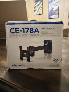 Clinton Ce-178a Electronics Lcd/pvm Wall Mount New In Box