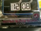 Clock 2 Aaa Alarm Retro Easy--use Lighted Battery Tabletop Demand Sharp.