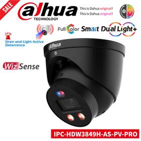 Dh-ipc-hdw3849hp-as-pv-pro Dahua 8mp 4k Wizcolor Tioc Pro Ipc-hdw3849h-as-pv-pro Wizsense Ip Camera Black
