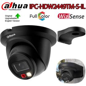 Ipc-hdw2449tm-s-il Dahua Black 4mp Ip Camera Wizsense Full Color Mic Ivs Bracket