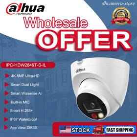 Ipc-hdw2849t-s-il Dahua Us Dual Light 8mp Security Camera Bracket Pfb205w-e Lot