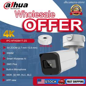 Ipc-hfw2841t-zs Dahua 8mp Vari-focal Bullet 5x Zoom Poe Ip Camera Pfa130-e Lot
