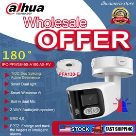 Ipc-pfw3849s-a180-as-pv Dahua 8mp 4k Panoramic Ip Camera Tioc Alarm Pfa130-e Lot