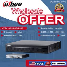 Nvr4108hs-8p-4ks3 Dahua Us 8ch 8mp 4k Ai Nvr 1hdd Network Video Recorder Smd Plus Surveillance