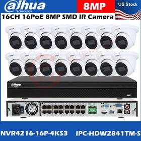 Nvr4216-16p-4ks2 Dahua Nvr4216-16p-4ks2/l 4k 16ch Poe Cctv System 8mp Wizsense Ip Camera Starlight Mic Smd Plus Lot
