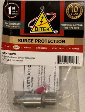 Ditek 782980501639 Dtk-vspn Gsm/antenna Line Protection Inch N Type Connector