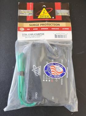 Dtk-110rjc6apoe Ditek Cat6a Poe Surge Protection With Rj45 In/110 Out New