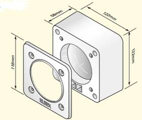 Emb9q Elbex White Unbreakaball Camera Square Surface Mount