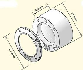 Emb9r Elbex White Unbreakaball Camera Round Surface Mount