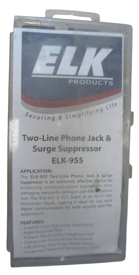 Elk-955 Elk 762158009556 Products Dual Telephone Line Surge Protector
