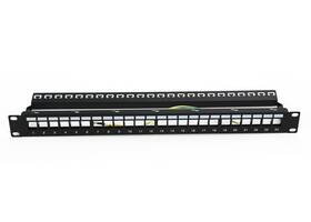 S-c-patch24-sd Ens 24 Ports Blank Keystone Patch Panel With Adjustable Rear Cable Management