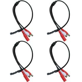 Evumic601p0004 Evertech 4pcs Cctv Mic Audio Microphone Cable For Security Camera With Power