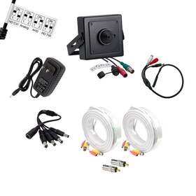 Sch3721mic100b Evertech 1080p Hd Pinhole Lens Hidden Spy Security Camera With Cctv Microphone Kit