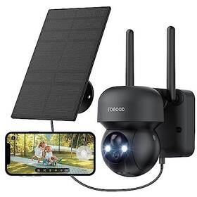 Dq201-w Foaood Solar Security Cameras Wireless Outdoor - Battery Power For 1pcs-black