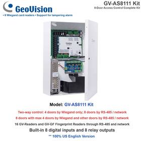 Gv-as8111 Geovision Kit 8-door Access Control Complete Kit/16 Gv-readers