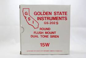 Gs-202 Golden State Instruments S Round Flush Mount Dual Tone Siren 15w