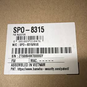 Hanwha Spo-8315/vus Poe Injector Network Power Over Ethernet Mpn