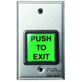 Ts-2-2t Hes Request-to-exit Station With Electronic Timer 2 Inch Green Square Push