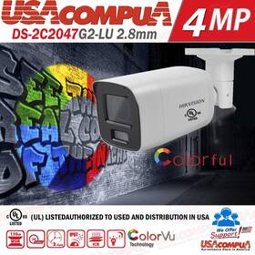 Ds-2cd2047g2-lu Hikvision 4mp 2.8mm Network Camera Ip Colorvu Full Time Color
