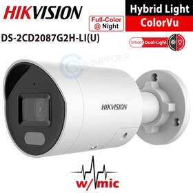 Ds-2cd2087g2h-liu Hikvision 8mp Colorvu And Acusense 4k Mic Hybrid Light Ip Camera