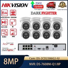 Ds-2cd2386g2-iu Hikvision Nvr 4k 8ch Security Camera System 8mp Darkfighter Lot