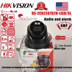 Ds-2cd2387g2h-lisu Hikvision Ds-2cd2387g2h-lisu/sl 4k 8mp Colorvu Ir Audio &alarm Ip Camera Mic Poe