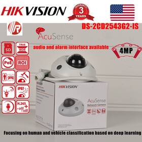 Ds-2cd2543g2-is Hikvision 4mp Ir Acusense Dome Ip Camera Poe Mic Alarm Outdoor