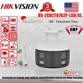 Ds-2cd2t87g2p-lsu Hikvision Ds-2cd2t87g2p-lsu/sl Dual Lens 180 Panoramic 8mp Ir Colorvu Ip Camera