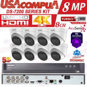 Ds-7208huhi-k1 Hikvision Ds-7208huhi-k1/8-5mp 5mp Cctv Camera System 4k-uhd Dvr 8ch Exir 40m Night Vision Kit 3tb