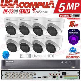 Ds-7216hqhi-m2 Hikvision Ds-7216hqhi-m2/s 4k 16 Ch Security Camera System Cctv 4mp Outdoor Turret Hdd Opcional