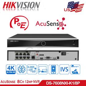 Ds-7608nxi-k1 Hikvision Ds-7608nxi-k1/8p 8 Channels 8poe 1u Acusense Video Network Recorder