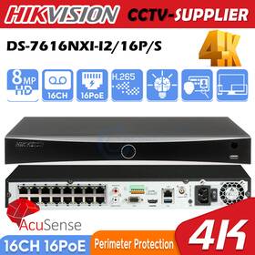 Ds-7616nxi-i2 Hikvision Ds-7616nxi-i2/16p/s 12mp 16ch 16poe Acusense Network Video Recorder