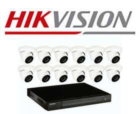 Eki-k164t412 Hikvision 16-channel 8mp Nvr 4tb Hdd And 12 4mp Ir Turret Camera Kit