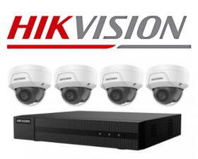 Eki-k41d44 Hikvision 4-channel 8mp Nvr With 1tb Hdd And 4 4mp Ir Dome Camera Kit