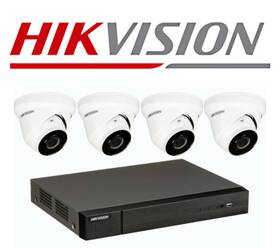 Eki-k41t44 Hikvision 4 Ch 8mp Nvr 1tb Hdd And 4mp Ir Turret Camera Kit