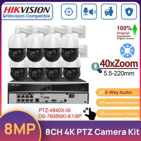 Ptz-4840x-is Hikvision 8ch Acusense Cctv System 4k Ptz 40xzoom Ir Ip Camera Auto Tracking Lot