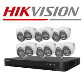 T7216u4ta12c Hikvision Turbo Hd 16-ch Dvr 4tb Hdd &12 5mp Turret Camera Kit