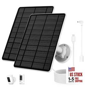 Hnnchey X002 Solar Panel 5w For Camera Compatible With Ring Cam Ip66 Waterproof Type C 2