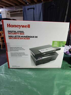 810101 Honeywell Digital Steel Security Box Programmable Lock Keys Padded
