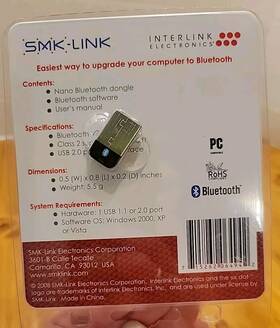 Vp6494 Interlink Electronics Nano Bluetooth Class 2 Dongle