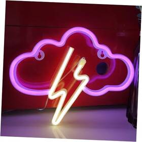 Jinyi Intel 653998620554 Cloud Lightning Neon Light Usb Or 3-aa Battery Powered Signs Led Desktop